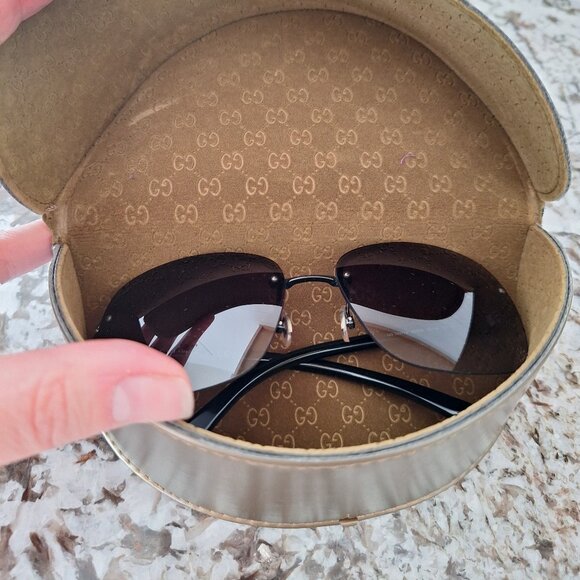 Gucci Women's 2897 65ZN6 Black Designer Sunglasses - Picture 11 of 11